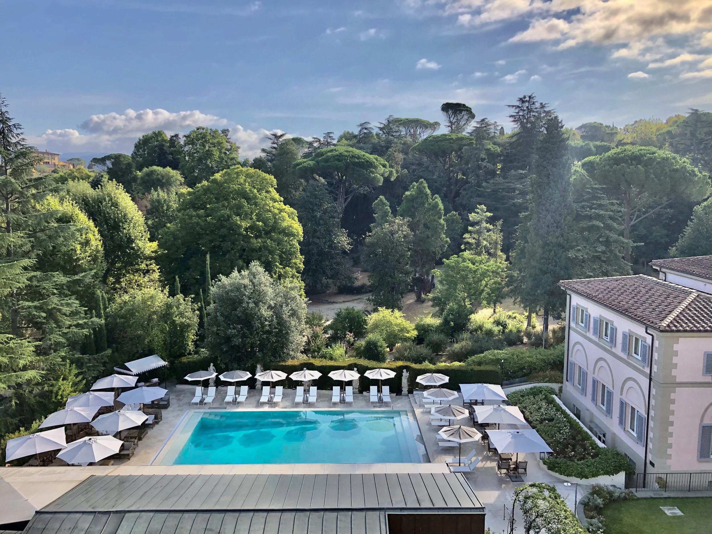 Villa Cora event spaces and luxury hotel setting